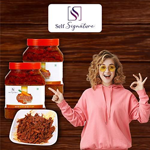 Self Signature Self Signature Homemade Natural Organic Hathon Se Bana Carrot Pickle Gajar Achar (1kg)