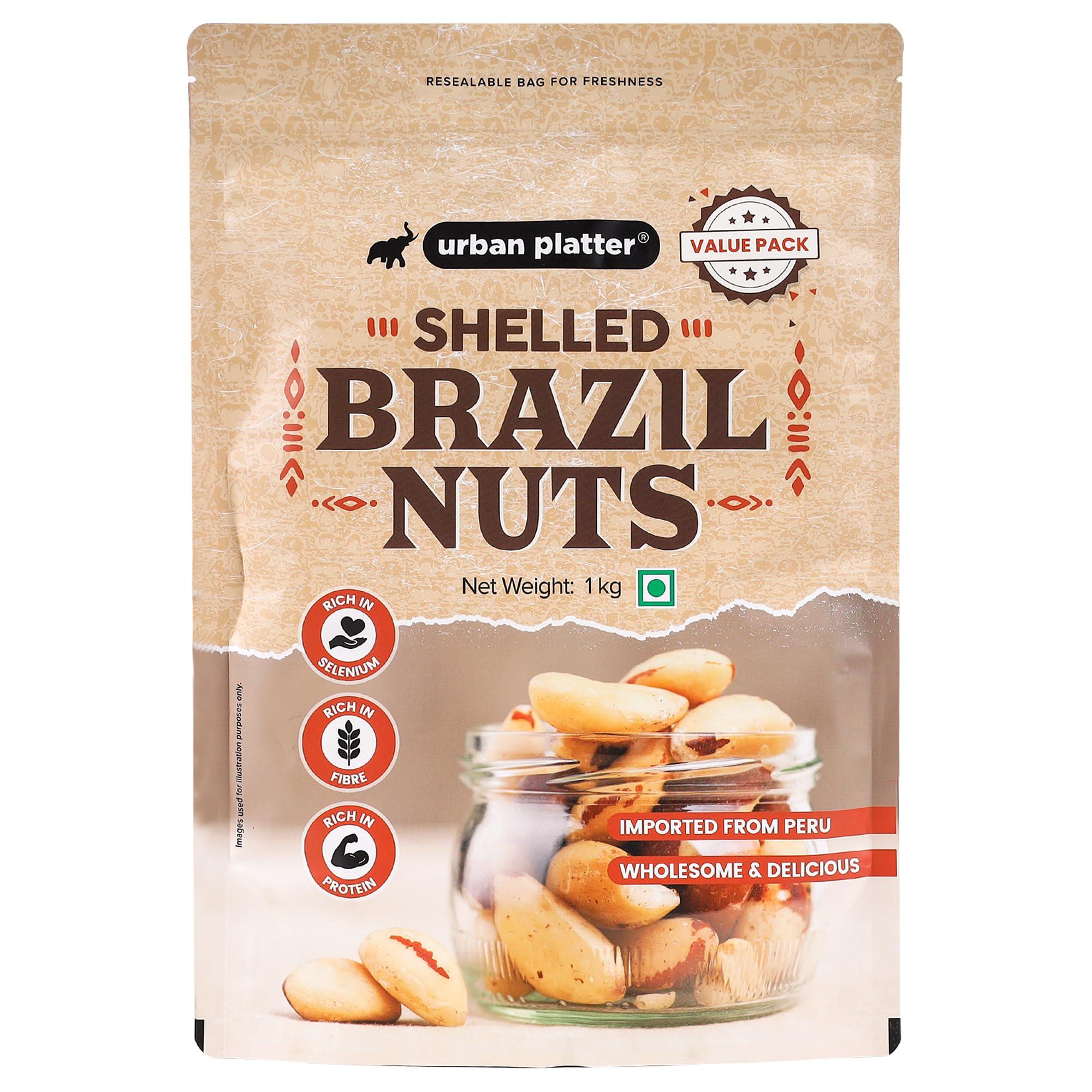 urban platter Urban Platter Exotic Brazil Nuts, 1Kg [ Grade A | Rich in Selenium]
