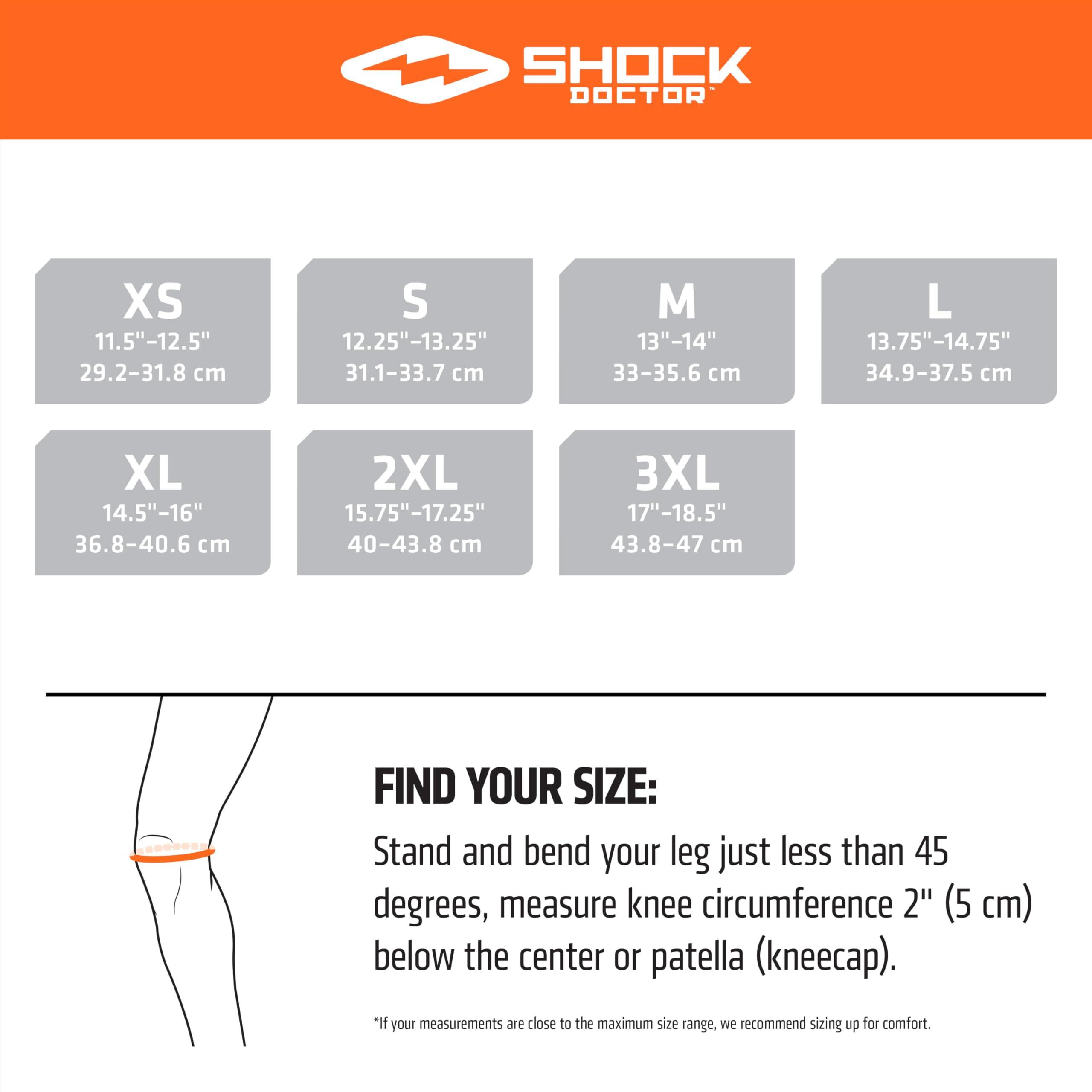 Shock Doctor Shock Doctor Knee Compression Sleeve with Open Patella Coverage, Senior Large