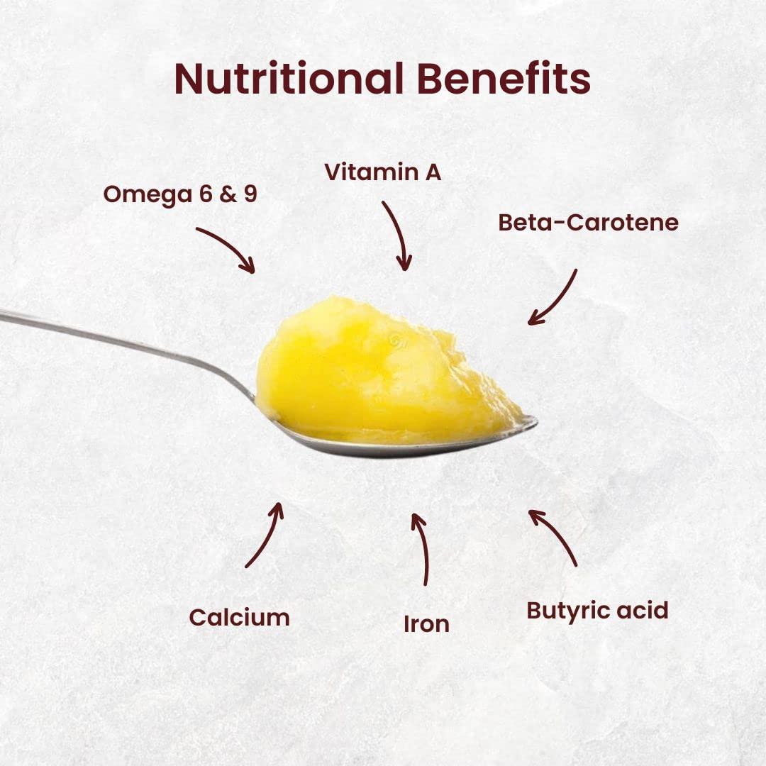 SHAHJI Shahji Pure A2 Gir Cow Desi Ghee 1L Glass Jar | Crafted with Vedic Bilona Method from 100% Desi Gir Cow Milk | Grassfed, Premium, and Traditional Ghee to Boost Immunity and Digestion | Lab Tested for Quality | Maa Ke Hath Ka Ghee | Serving Since 1957