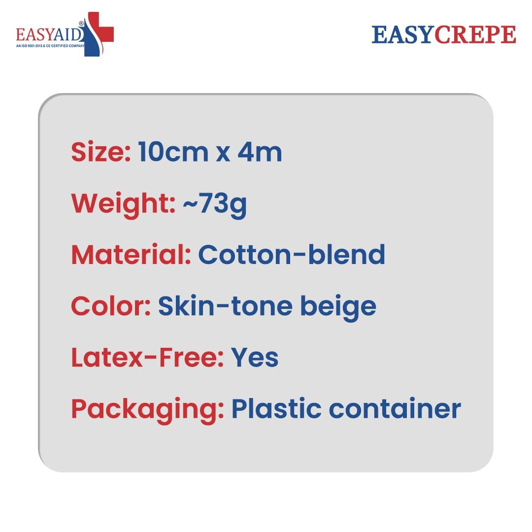 EASYAID EASYAID Cotton Crepe Bandage for Pain Relief, 10cm X 4mt