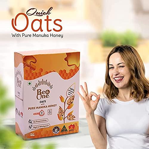 Be the One Be the One Australian Imported Quick Oats with Pure Manuka Honey | Mouth-Watering and Nutritious Breakfast Oats Porridge | Easy to Cook | 100% Natural Wholegrain