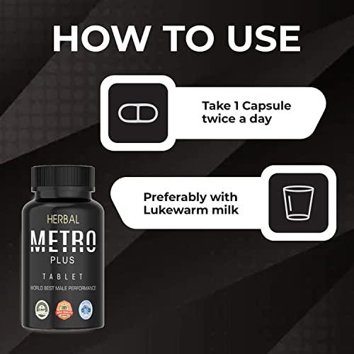 NKB Products Metro Herbal Plus Tablet for Men's ( 60 Capsules)