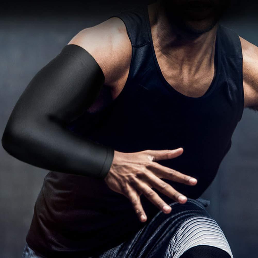 OWIKAR 1 Pair / 2 Pcs Honeycomb Elbow Pads Crashproof Arm Sleeves Basketball Football Volleyball Protector Padded Support Elbow Brace Shin Guards Protective Gear for Girls Boys Kids Men (White, X-Large)