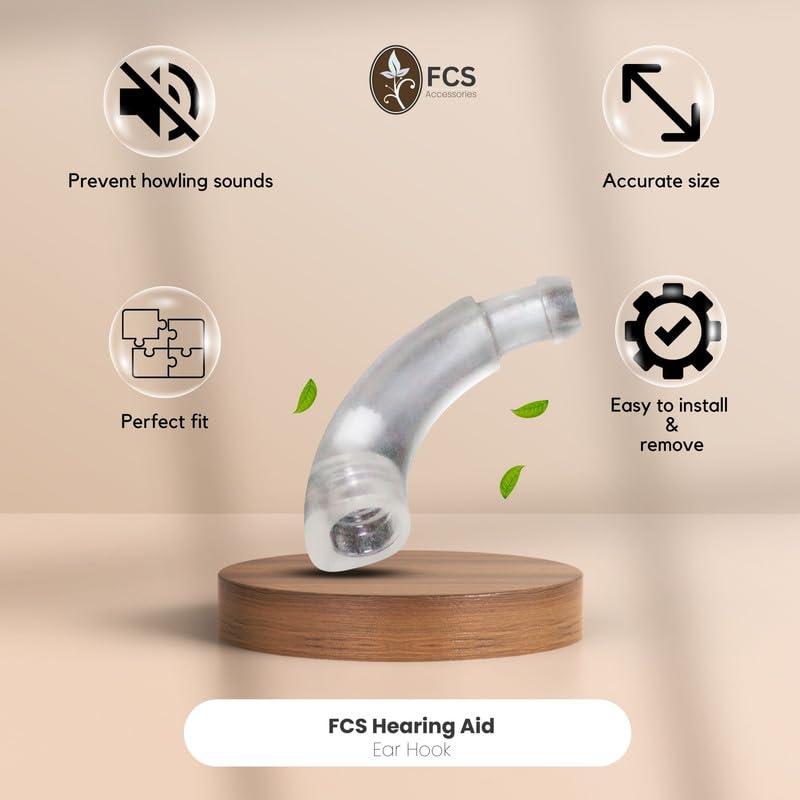 FCS FCS Hearing Devices Ear Hook Compatible for Phonak Naida Q30 UP|Replacement Accessories | Hearing Devices | Easy Install | Durable ABS | Anti-Howling Ear Hook