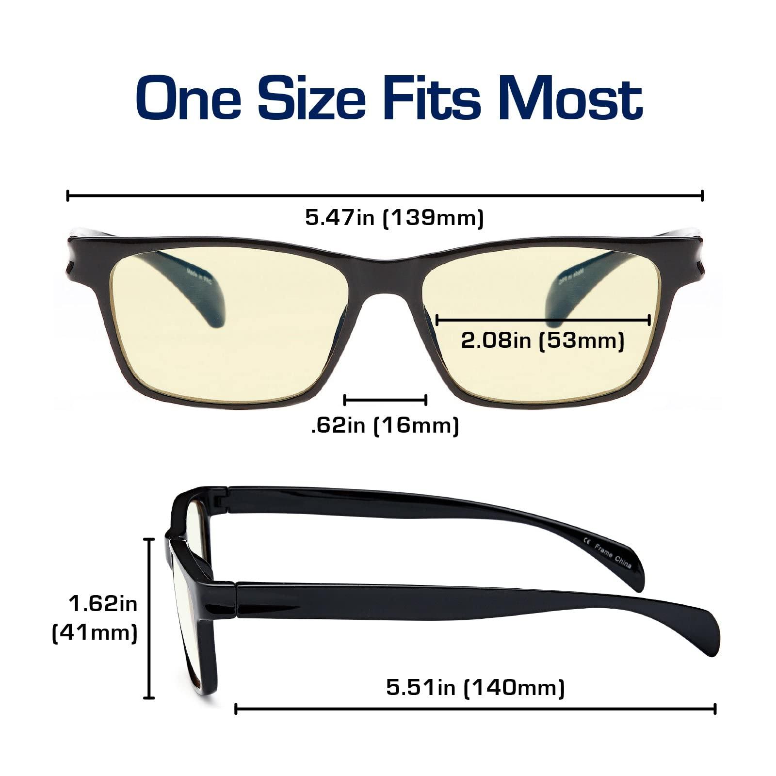 Gamma Ray Optics Gamma Ray Optics Non-Polarized UV Glare Protection Amber Tinted Reading Glasses (43230-11185|53)