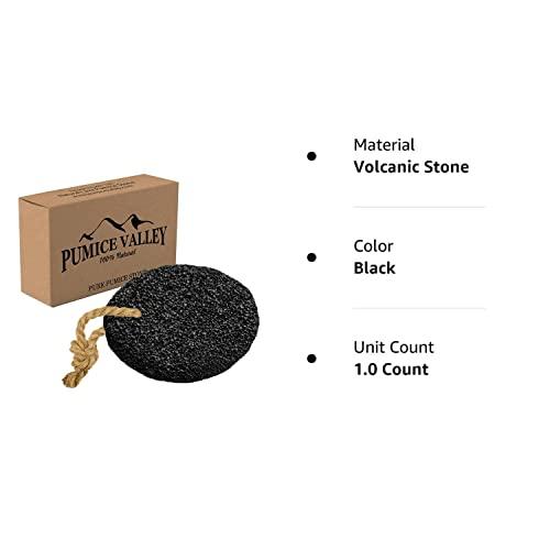 Pumice Valley Black : Pumice Valley - Natural Lava Pumice Stone Black - Callus Remover for Feet Heels and Palm - Pedicure Exfoliation Tool - Remover Toxins - Corn Remover for Foot - Dry Dead Skin Scrub - Health Foot Care