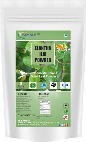 neotea neotea Elantha Elai Powder, Ber Patte, Lanta Ila, Indian Jujube Leaf Powder, Ziziphus Mauritiana Leaf Powder, Non -Gmo, Herbal Supplement, 100% Pure And Natural, No Preservative, 300 Gm Pack Of 1