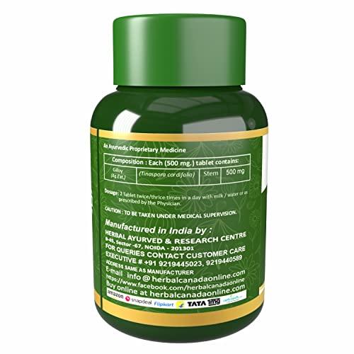 HARC Herbal Canada Herbal Giloy Ghanvati Tablet 500mg Natural Antiviral