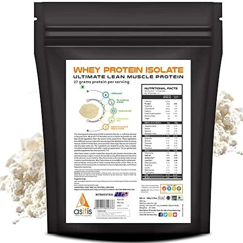 Asitis Nutrition AS-IT-IS Nutrition Whey Protein Isolate | Unflavoured (Whey protein Isolate 1kg + Creatine 100gms) | Combo pack