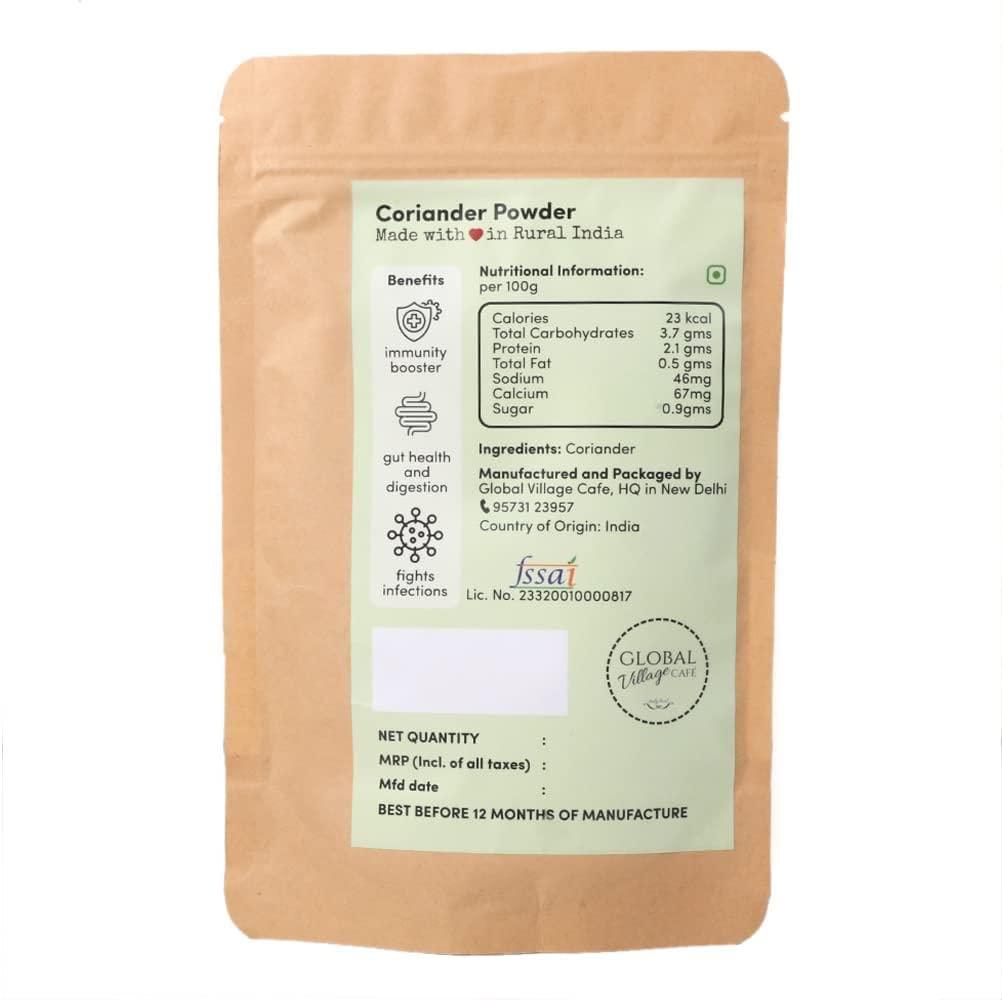GLOBAL VILLAGE CAFE GLOBAL VILLAGE CAFE Dhaniya Powder/Coriander Powder - 100gm, Pack of 4