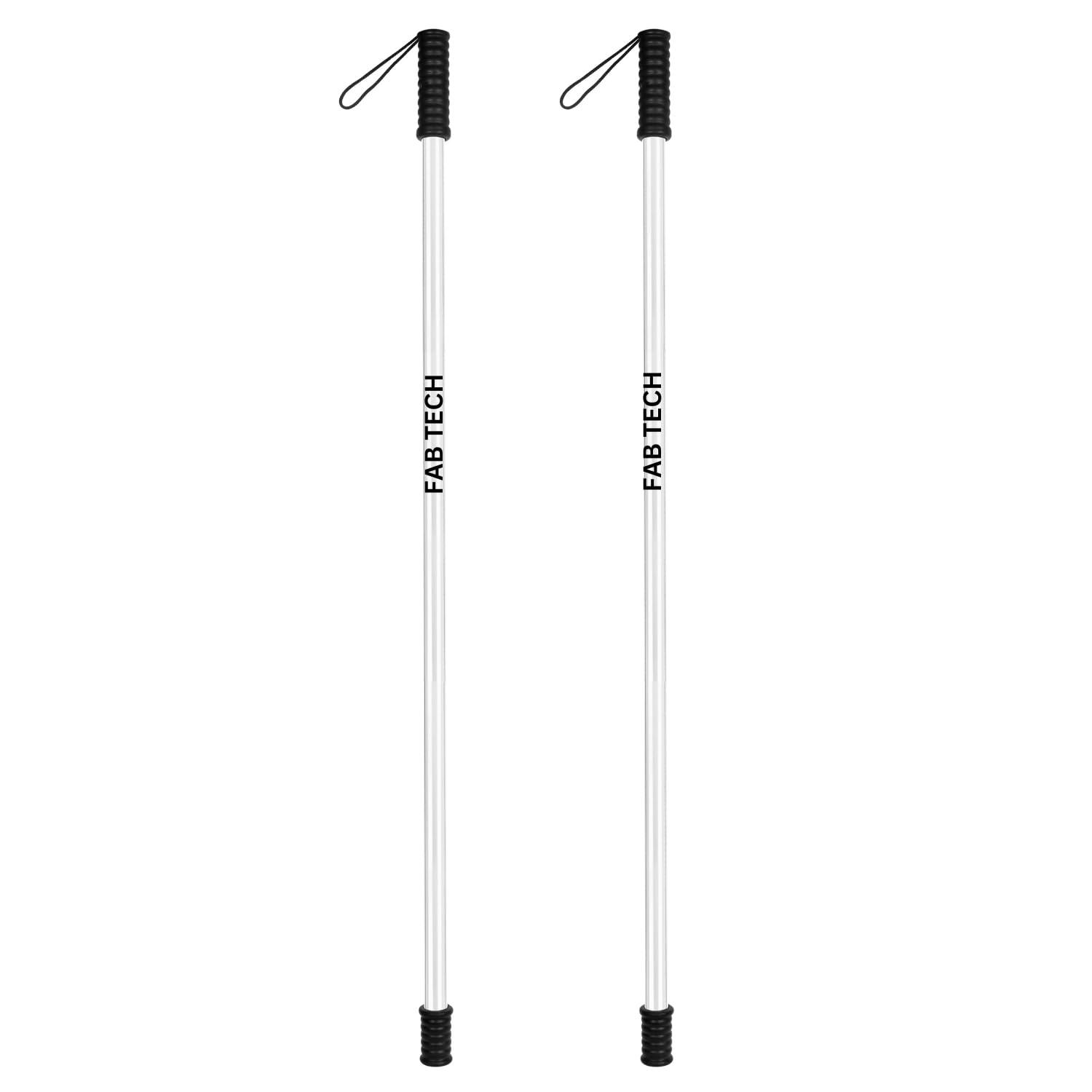 FAB TECH FAB TECH 100 CM Polycarbonate Security Stick | Durable, Light Weight, Scratch Proof, Anti Slip Bottom | Security Stick | Walking Cane | High Impact Resistance (Pack of 2)