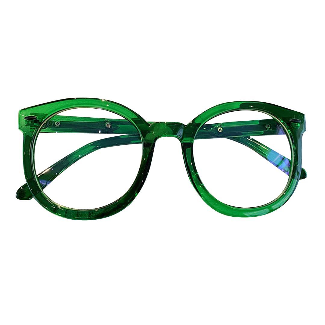 SYGA SYGA Glasses Men & Women Anti-Blue Light Radiation Ins High-Value Plain Glasses (Green) (Green)