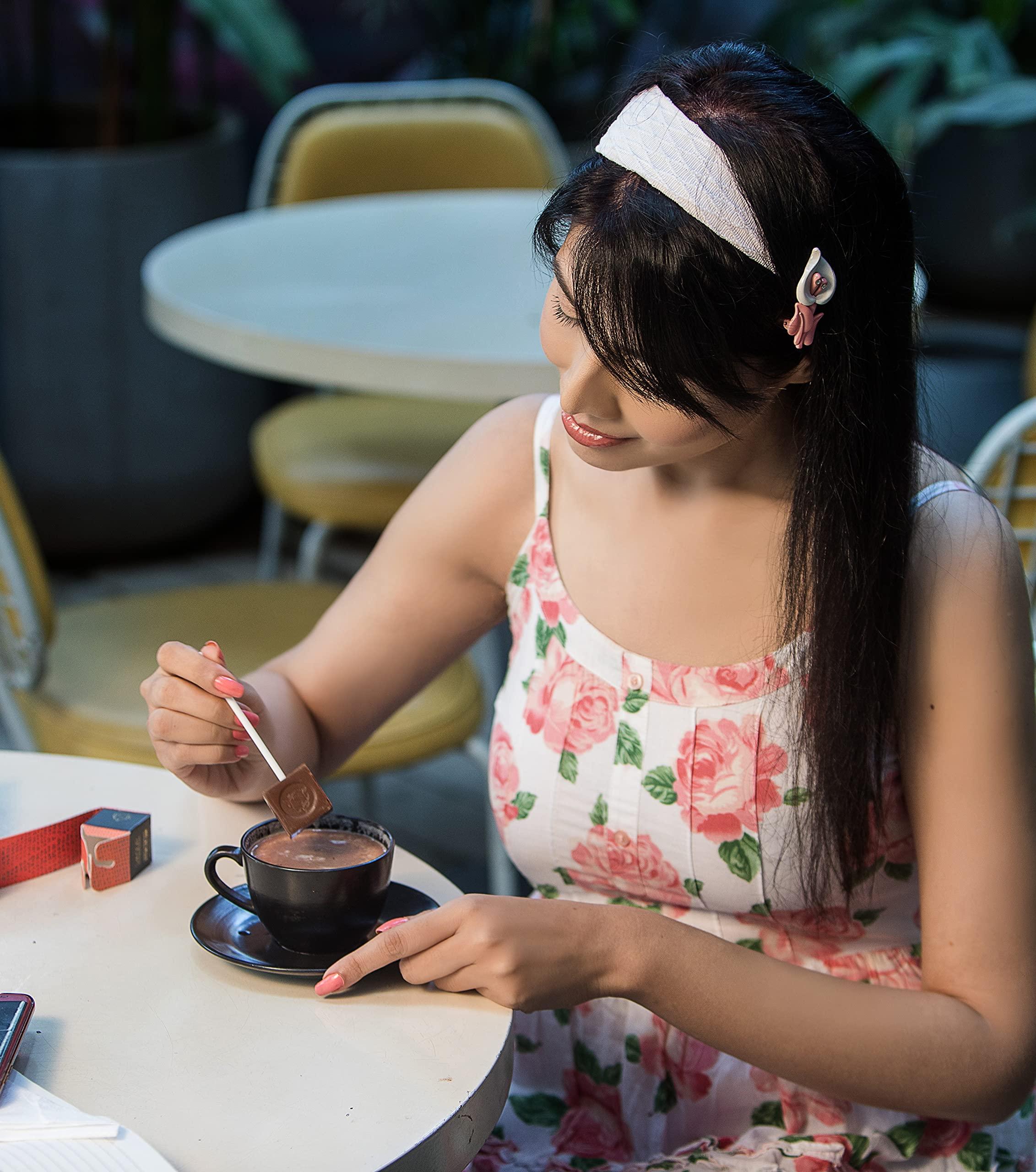 SMOOR SMOOR Stir-it-Up Mint Hot Chocolate Cubes | DIY dissolvable hot chocolate on a stick | 1 cube makes 1 cup hot chocolate |Perfect For Snacking & Gifting | 90gm (Pack of 3) (Mint)