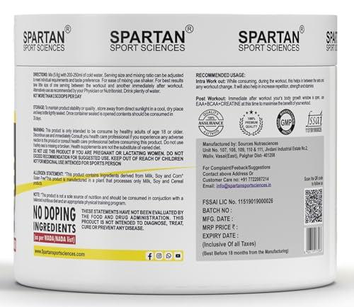 Spartan Sport Sciences Spartan Sport Sciences EAA+BCAA+Creatine Powder | Zero Sugar Added, 30 Servings | Blueberry Flavour - 170g