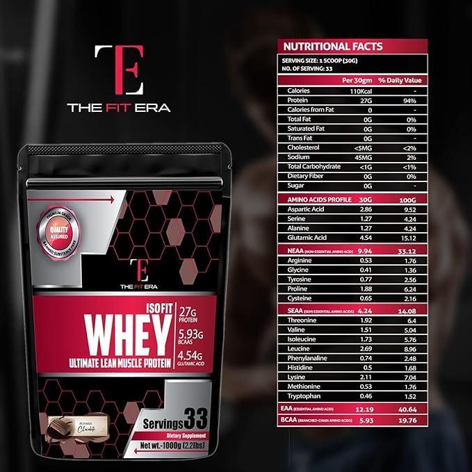 THE FIT ERA THE FIT ERA Whey Body building Protein powder Isolate 90% for Men & Women (1)