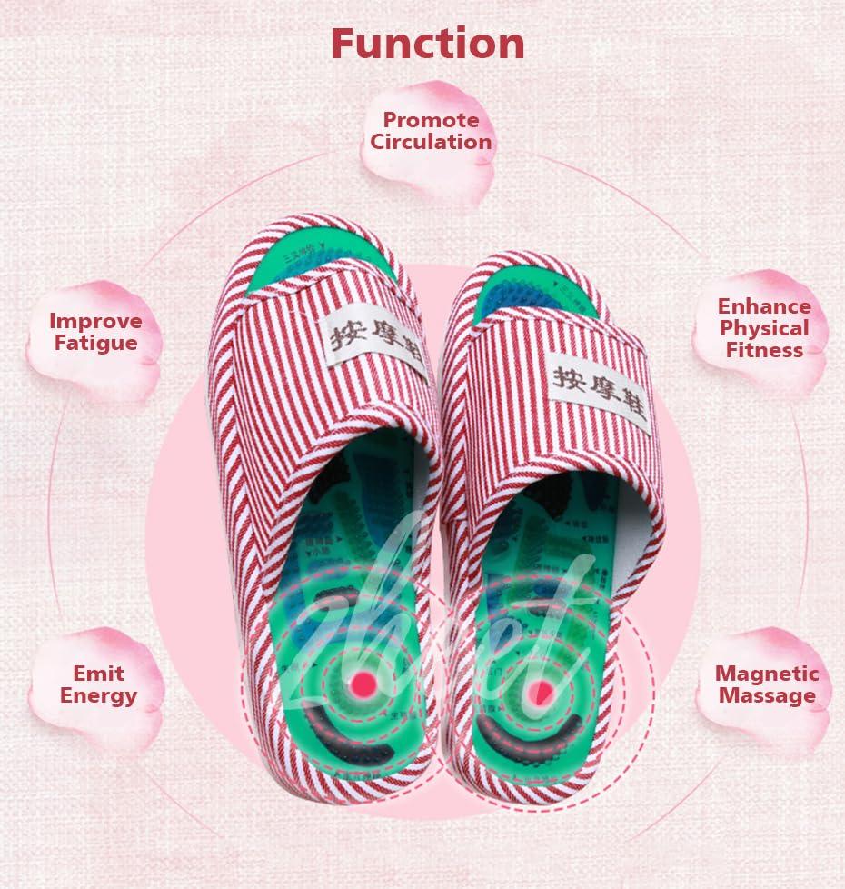 2heet 2heet Acupressure Massage Slippers, Reflexology Foot Massager Slippers Magnetic Massage Foot Acupoint Slipper for Men Women(Size:25cm)
