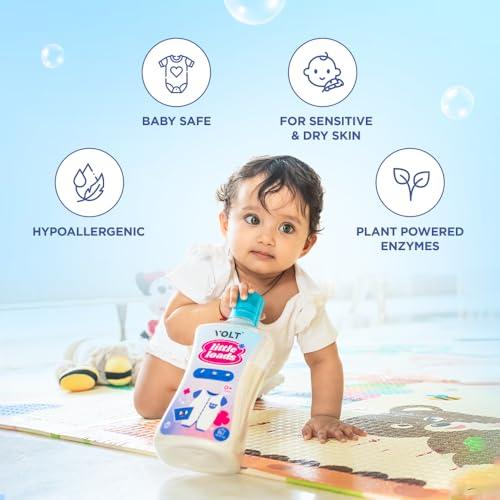 VOLT VOLT Home Baby Safe Bio Laundry Detergent Powder - 1 KG (Fragrance Free) Biodegradable | Eco- Friendly Tough On Stains Front And Top Load Washing Chemical Free | Multi Enzyme | Unscented