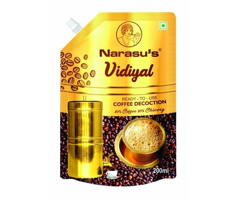 Narasu\'s Coffee Narasu\'s Coffee Vidiyal Coffee Decotion (200Ml) - Liquid, Bag