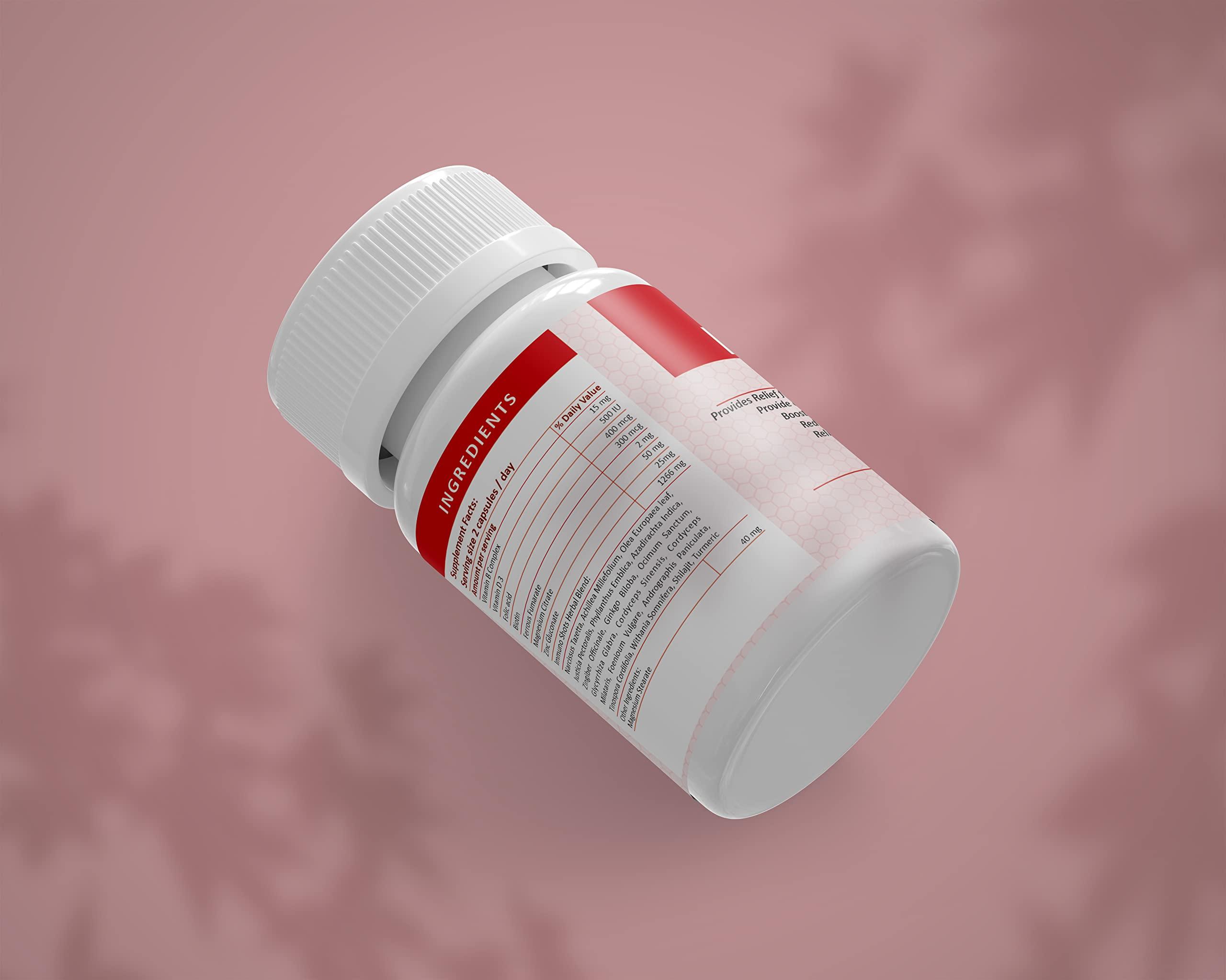 KRISH HERBALS KRISH HERBALS Immuno shield (Ayurvedic + essentialvitamins) 60 capsule