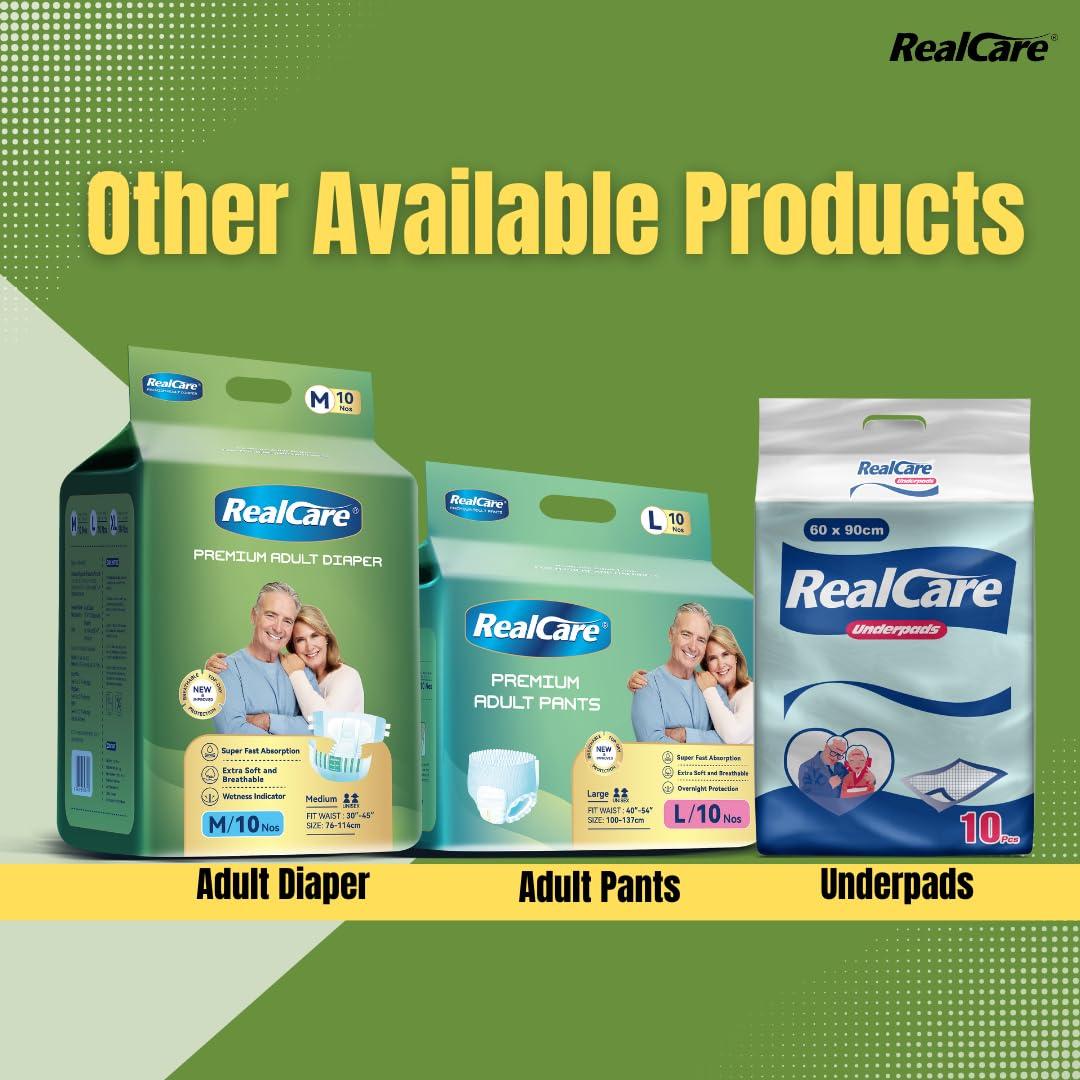 REALCARE Realcare Adult Body Wipes,Pack of 1 (10 counts), Extra soft and Length Body Wipes,Bed bath wipes, Hygienic and cleansing wet wipes, Antibacterial and Alcohol free bed bath wipes, 320 * 320 mm.
