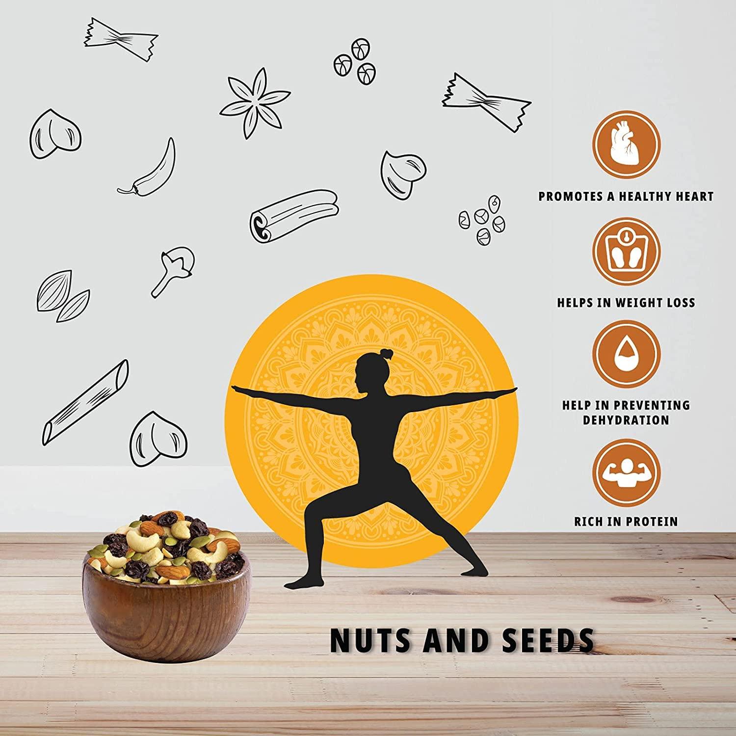 Organature Organature Super Healthy Mixed Nuts, Assorted Dry Fruit Nut Mix with Seeds, Raisins for Eating, Mixes Dry Fruits (850 Grams)