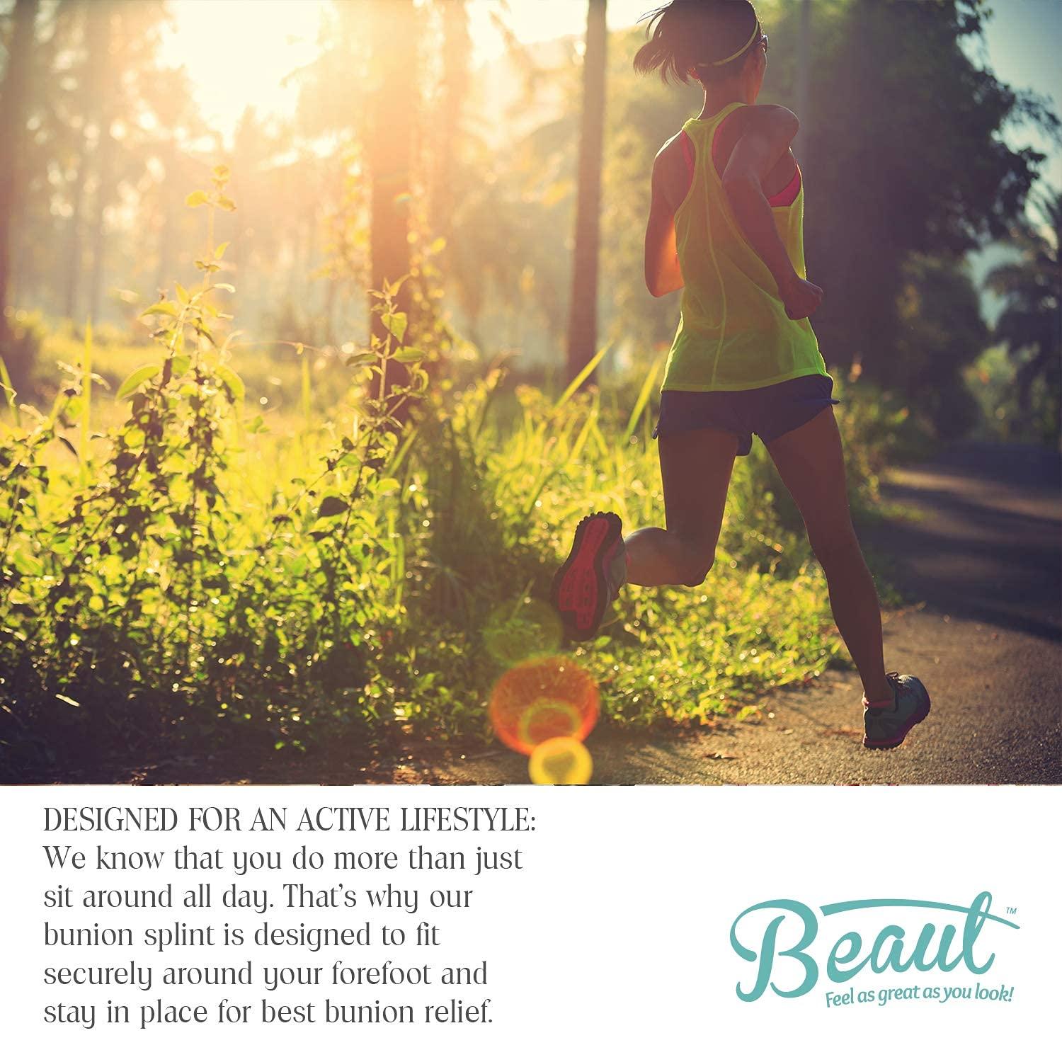 Beaut (TM) Tailor's Bunion Corrector and Tailors Bunion Relief - Pinky Toe Bunionette Shield Inflammation and Pain, Gel Silicone Toe Guard Support - Bunion Splint Brace - Unisex Toe Cushion and Toe Care (1 Pair)