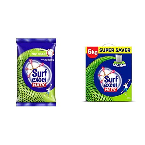 Surf Excel Surf Excel Matic Top Load Detergent Powder, 2 kg & Matic Top Load Detergent Powder - 4 Kg with Free 2 Kg Combo