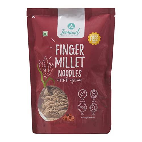 Immunit Immunit No Maida Assorted Millet Noodles, Pack of 9 (Ragi, Jowar, Little, Foxtail, Barnyard, Browntop, Kodo, Bajra, Emmer Wheat) | Vegan, Not Fried, No MSG, No Preservatives