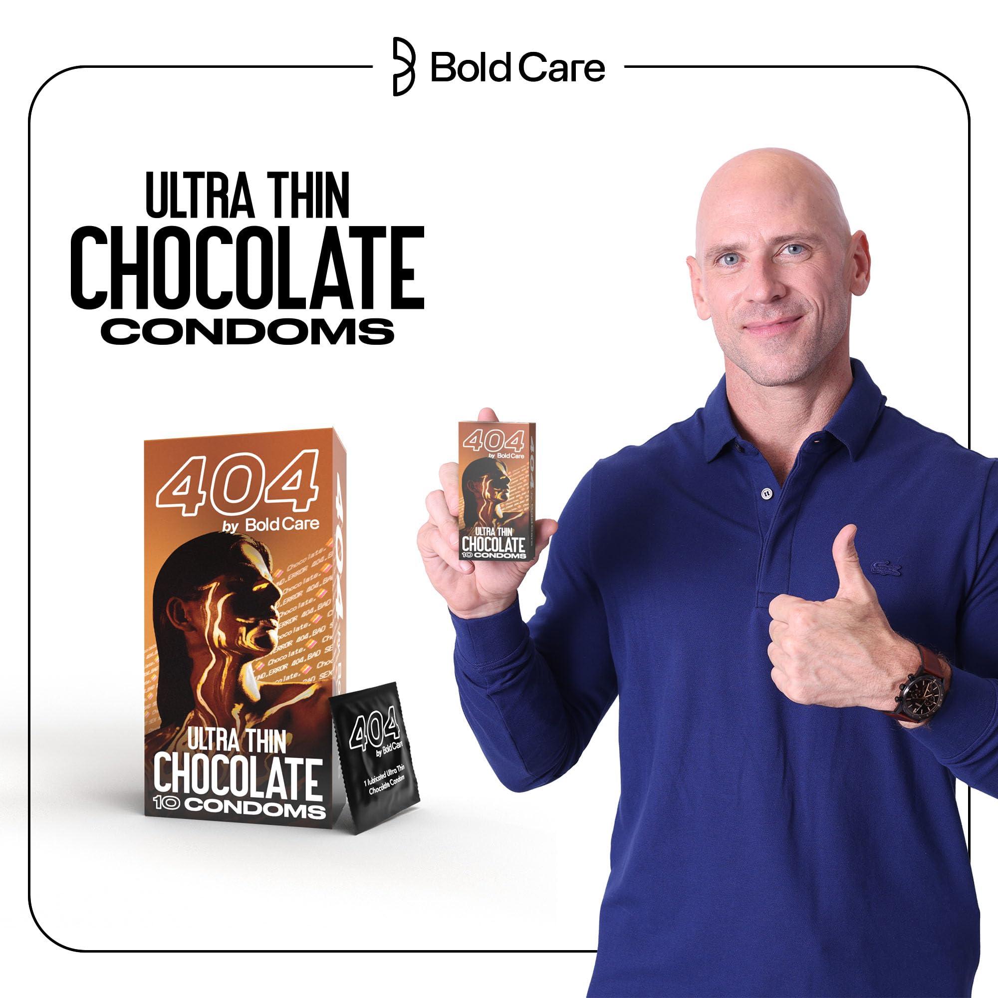 Bold Care Bold Care 404 Super Nano Thin Condoms For Men - 50 Microns - 10 Units - Intense Fit - Barely There Feel + Bold Care 404 Super Ultra Thin Chocolate Flavored Condoms For Men - 60 Microns - 10 Units