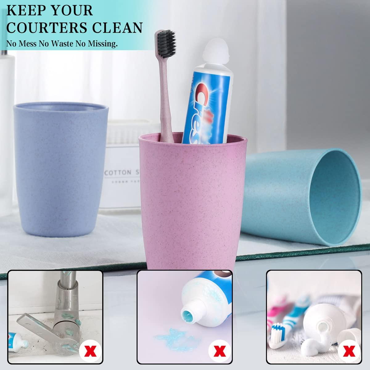HIJAJA Self-Closing Toothpaste Caps,5 Pcs Toothpaste Squeezers Cap Keeps Toothpaste No Mess or Waste ,Simple and Practical for Every Home by fudiguo