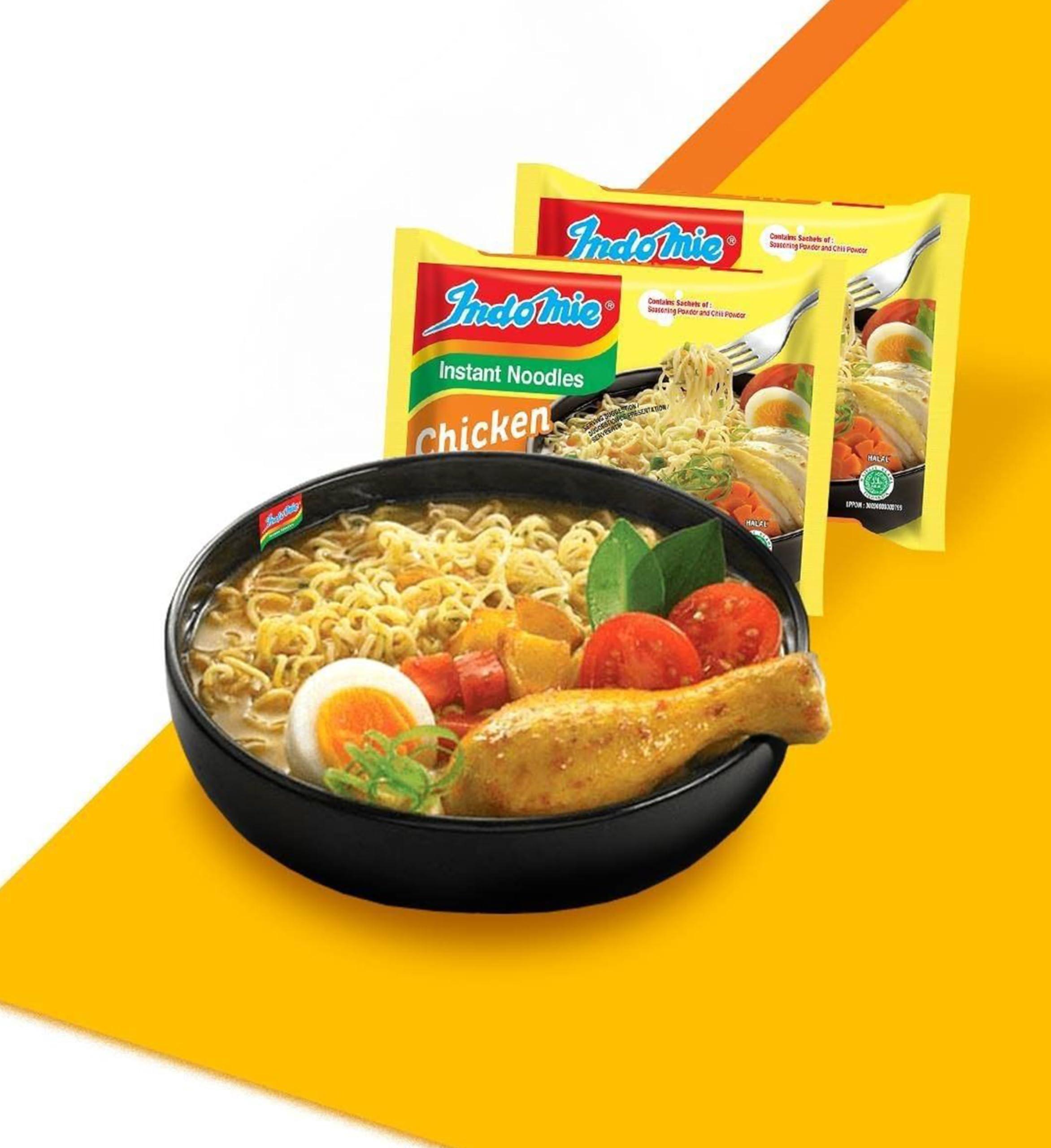 Indomie Indomie Instant Noodles Chicken flavour soup Noodles Bundle(Pack of 40)(70 grams Each, Non Vegetarian)