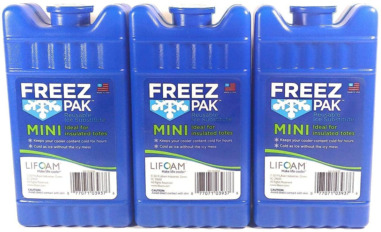 Lifoam Lifoam Mini Freez Pak 4937 Reusable Ice Pack 8.5 Ounce, Pack of 3