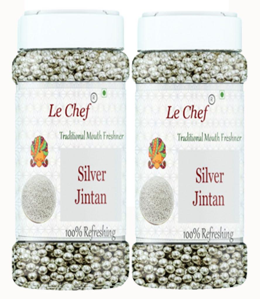 Le Chef Le Chef Premium Silver Coated Jintan | Mouth Freshener |100 gm x 2 | Combo Pack Of 2