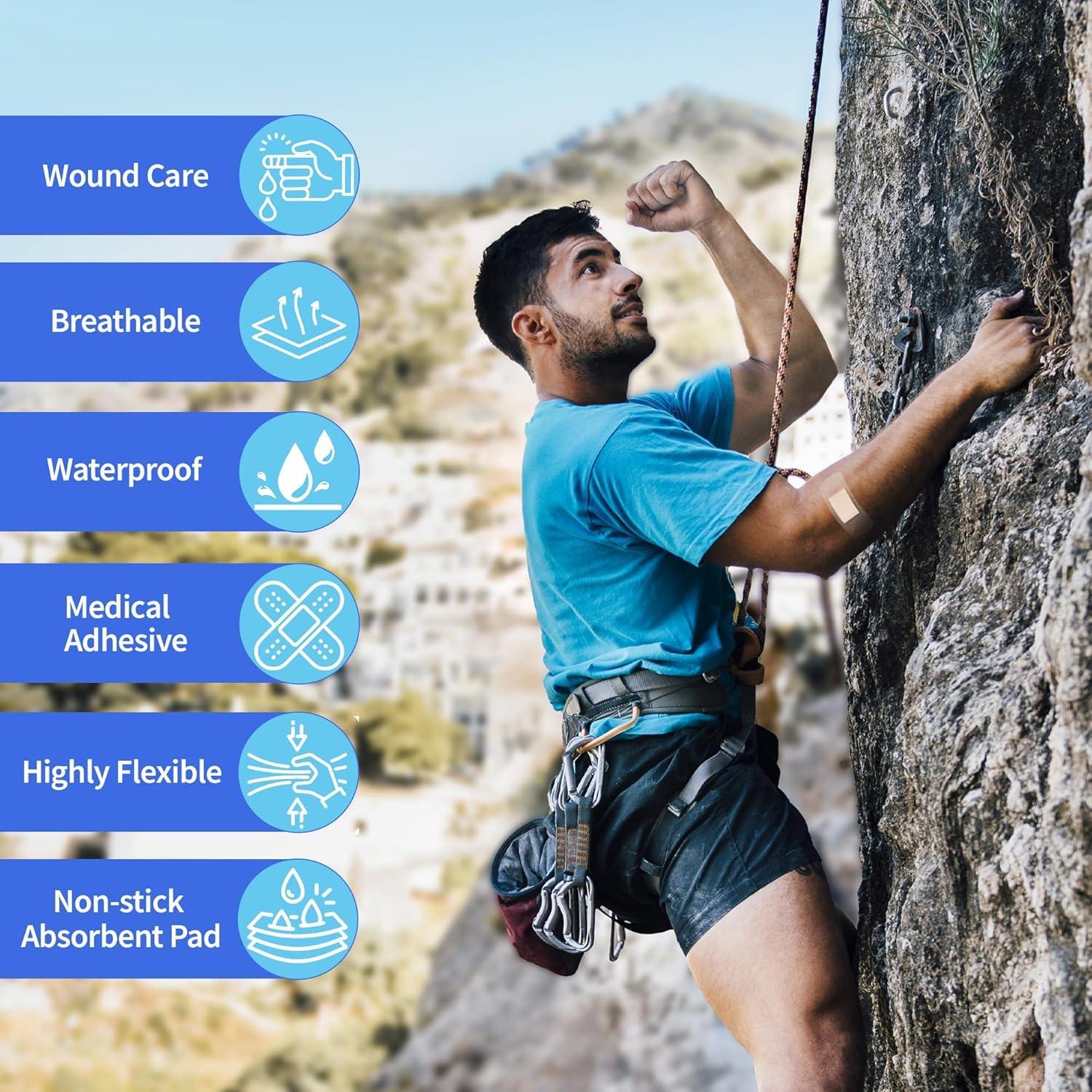 FLEXUS SURGICAL PVT. LTD. BRIGHT AID WATERPROOF BAND AID FOR ADULTS & CHILDREN- 100strips/jar. Flexible and Highly Breathable PE Film With Medicated Pad Provides Superior Wound Care