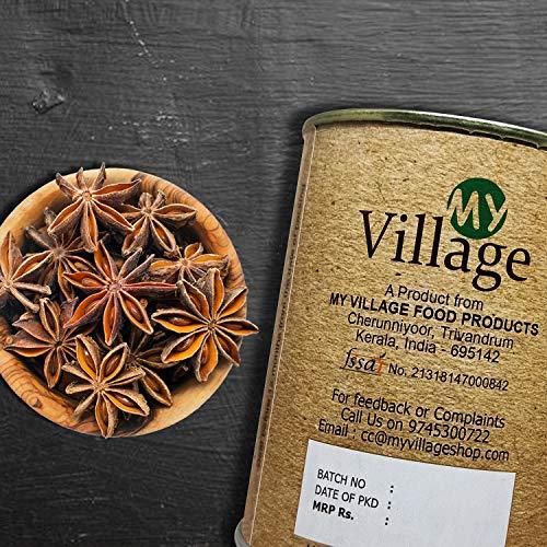 My Village My Village Star Anise | Chakri Phool | Illicium Verum | Anasa Puvvu | Natural Whole Spice | Aromatic | 110 gm