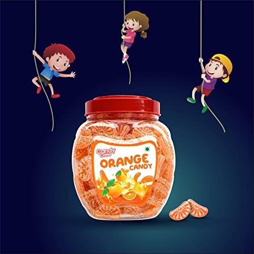 Candy Crew Candy Crew Orange Candy 500g | Narangee | Vegetarian | No Transfat | Sweet Toffee