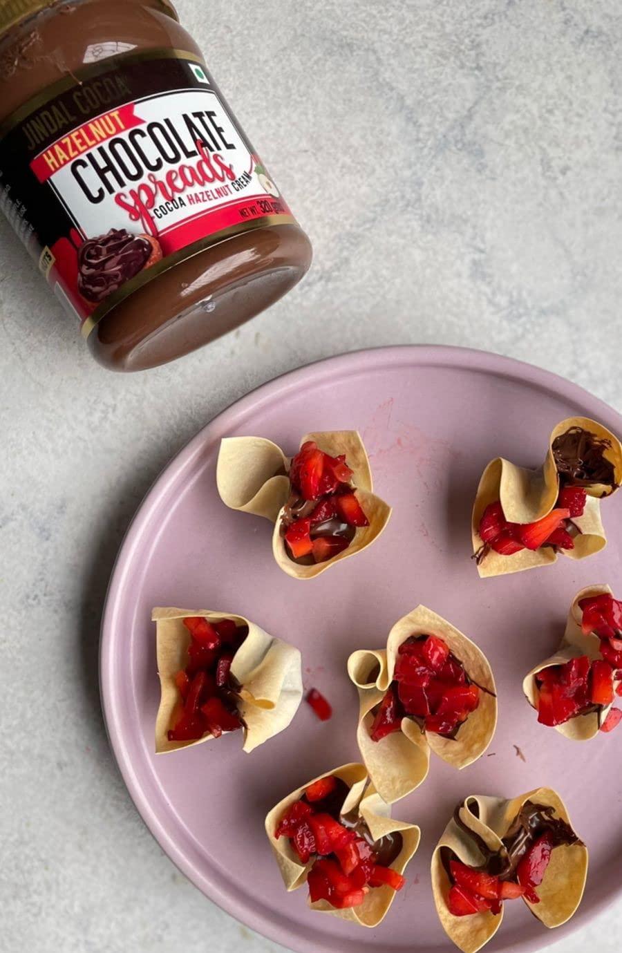 Jindal Cocoa JINDAL COCOA Hazelnut Chocolate Spread 320 Gm | Pack Of 4 | No Palm Oil | 15% Roasted Hazelnuts | No Trans-Fat & No Artificial Preservatives | Creamy & Delicious