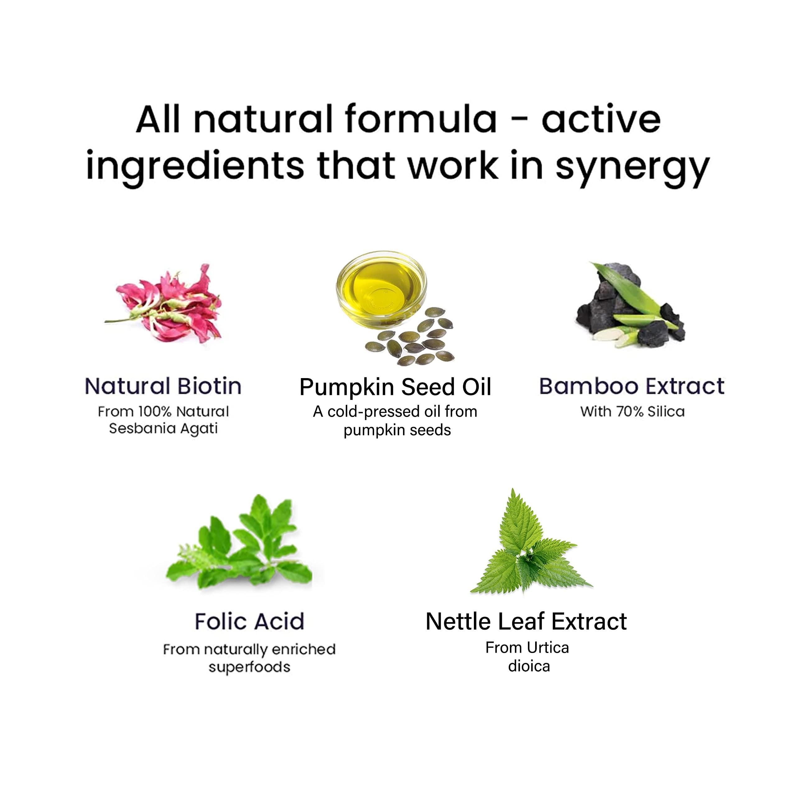 WELLBEING NUTRITION Wellbeing Nutrition Melts Healthy Hair | Plant Based Biotin, Zinc, Bamboo Extract, Folic acid for Hair Nourishment, Strength and Thickness (60 Oral Strips)