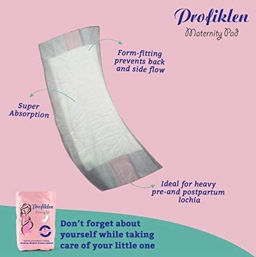 Profiklen Profiklen Maternity Pads for Women Super Absorption | Pads for After-Delivery | Maternity Pads for Heavy Flow Periods | Disposable Period Panties for Women Leak Proof - Pack Of 5 (5 Pads/Pack) - XXL