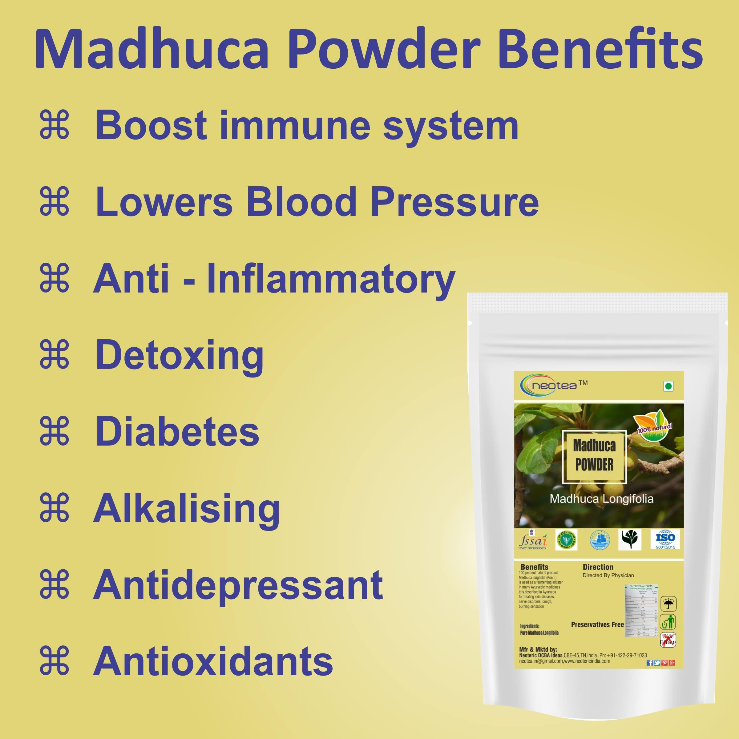 neotea Neotea Mahua Chilka Powder | Madhuca Longifolia | Pure Natural Dried Mahua Flower | Mohwa Fruit Powder | Indian Butter Tree | Illipe | Ippa | Digestive Health | Skin Care | Energy Booster | 100% Organic - 500 GM