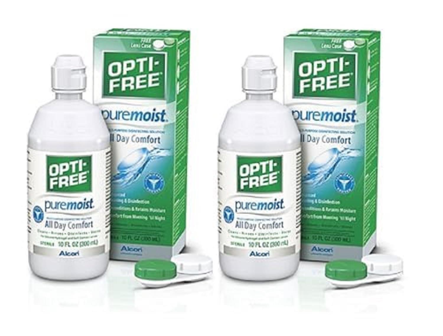 ALCON OPTI-FREE PureMoist Multi-Purpose Contact Lens Solution 20 oz (Pack of 2)