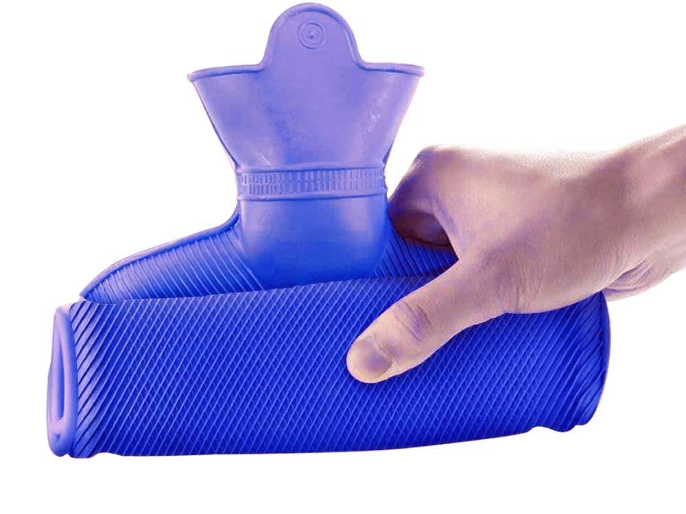 BCARE BCARE Bpa Free Rubber Hot Water Bags For Pain Relief Non-Electrical Heating Gel Pad Hot Air Bag For Joint Shoulder Pain Heat Pack, Set of 1 (Blue)