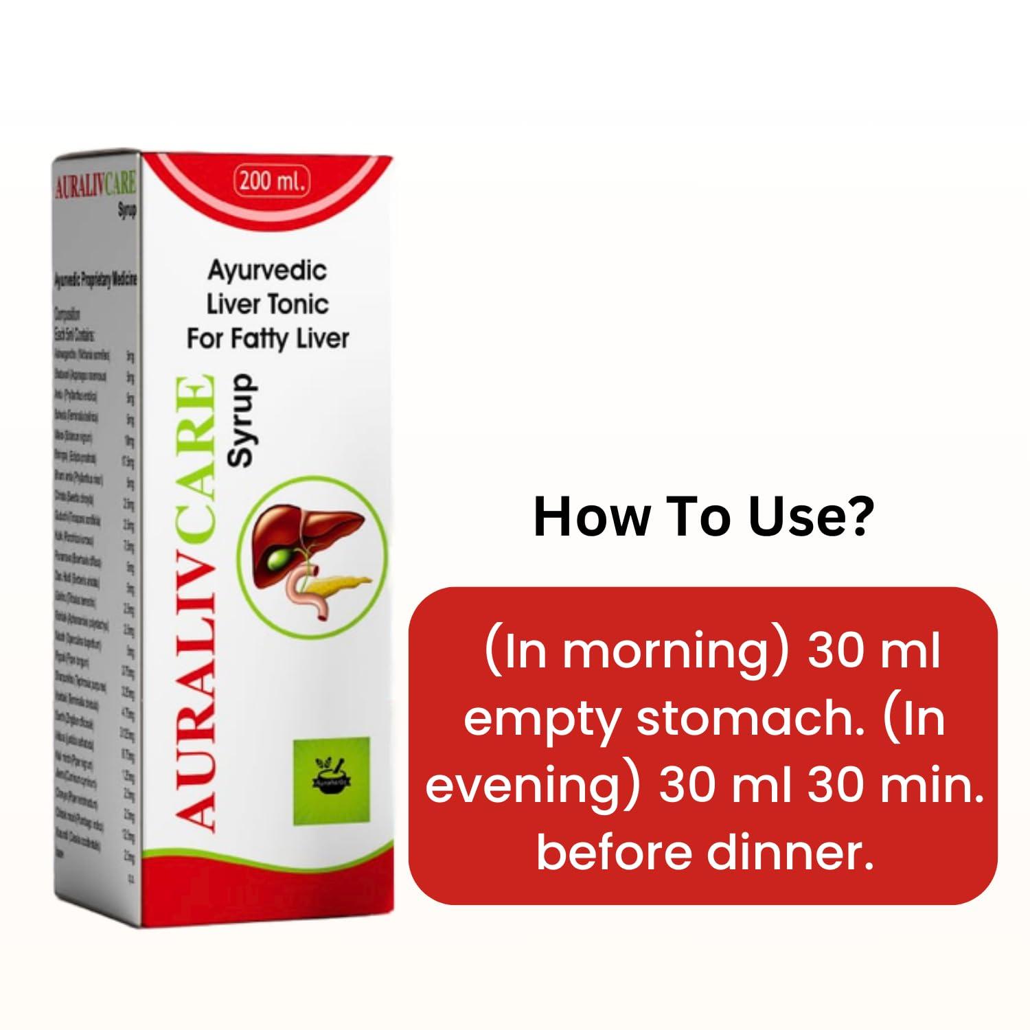 Auralivcare Auralivcare Ayurvedic Liver Tonic For Fatty Liver | Liver Tonic | Liver Health | Improves Digestion | 25 Ayurvedic Herbs Helps to Maintains Overall Liver Health