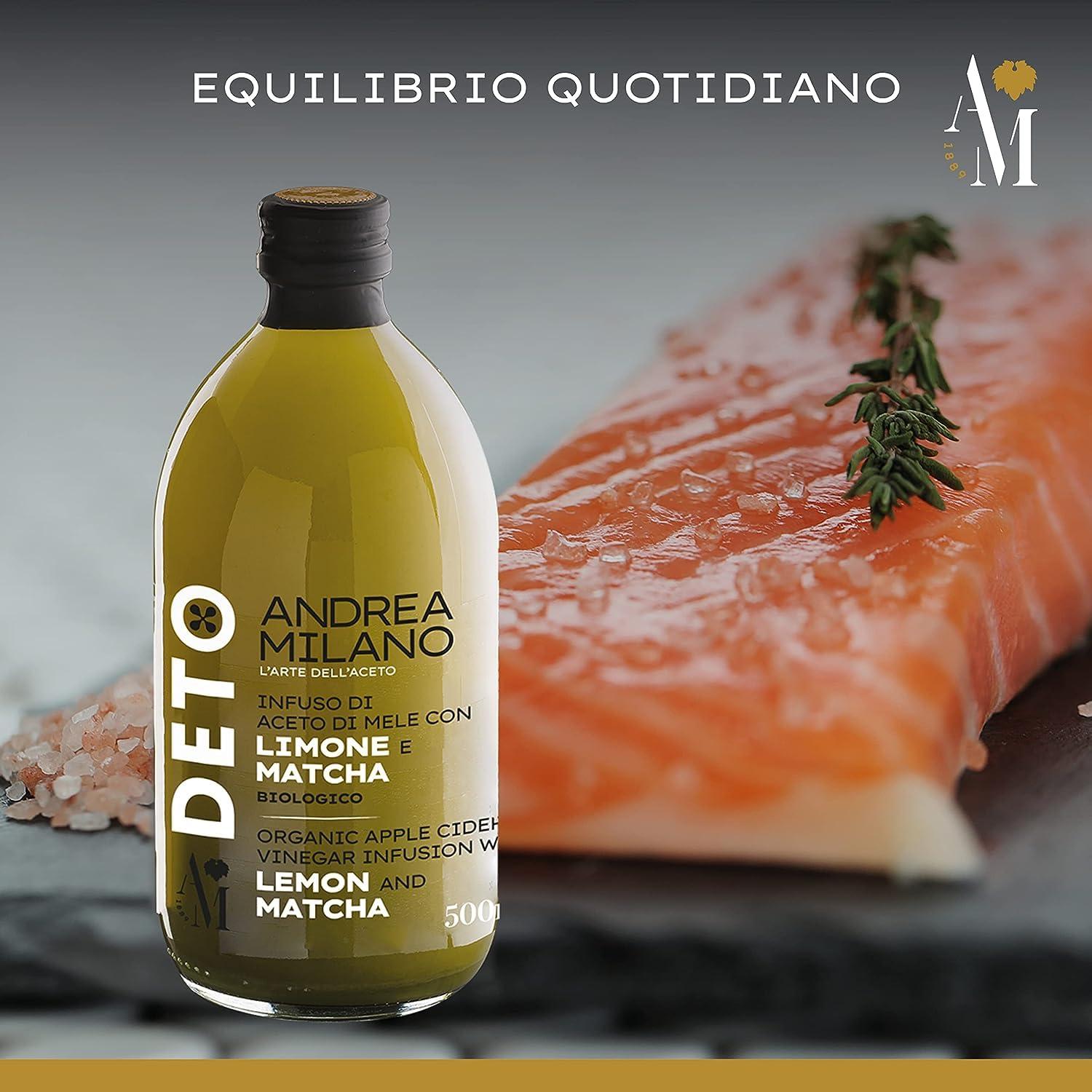 Generic Deto Organic Apple Cider Vinegar Infusion With Lemon & Matcha with Live Mother - 500ml (Andrea Milano)