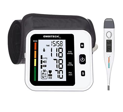 AMBITECH AmbiTech Fully Automatic Digital Blood Pressure Monitor With USB Port and AmbiTech Digital Thermometer (Made in India) (2 Year Warranty)