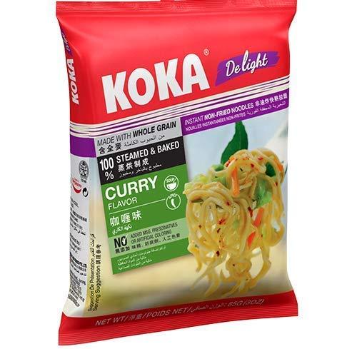 KOKA KOKA Non Fried Steamed & Baked Curry Noodles (85g x 4 Packs)