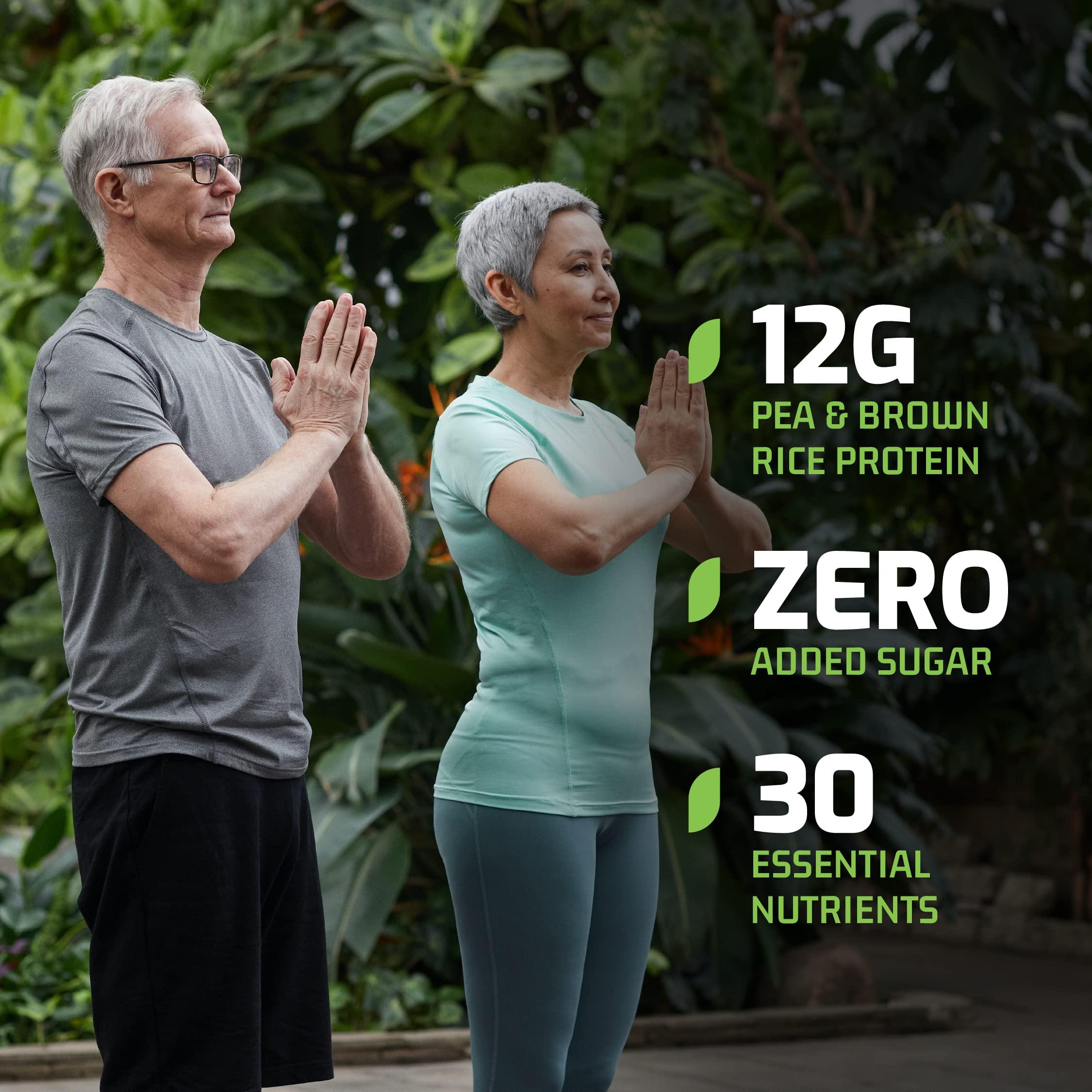 PLANTIGO Plantigo Superior 51+ Plant Protein Powder for Senior Adults | Elders, Old Men & Women | No Sugar, 14 Calories | Pea Protein, Oats | Heart Health & Muscle Recovery, Vegan Protein (Vanilla - 500g)