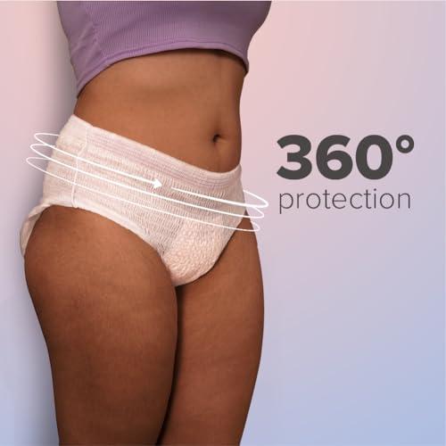 Nua Nua Overnight Period Panties for Women | 360 degree coverage | for Heavy Flow | Unscented | 5 Disposable Period Panties | Extra Large | Upto 0% Leakage (Pack of 4)