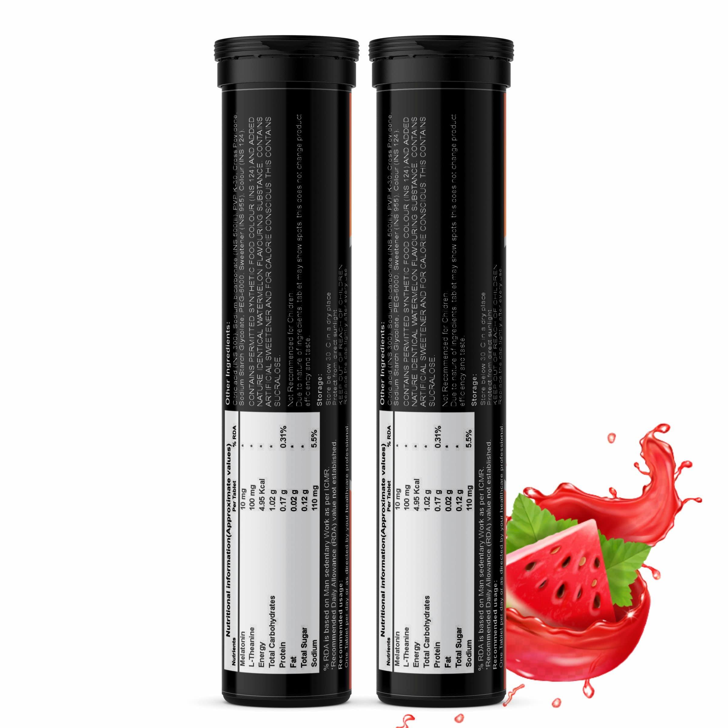 FITREVA Fitreva Melatonin 30 Effervescent Tablets for Restful Sleep - Watermelon Flavor